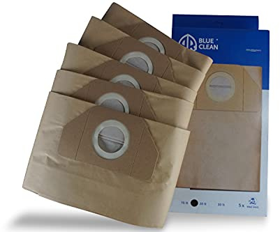 AR Blue Clean Sacchetti Filtro in Carta 20 L per Aspiratori Solidi e Liquidi