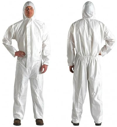 Supreme TTF Disposable Coveralls Overalls Boiler Paper Protective Suit Painter Healthcare (2XL)