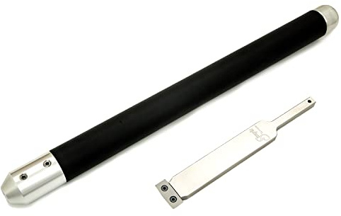 Simple Woodturning Tools Carbide Scraper I Perfect for finishing long straight lines, shaping bowl walls and creating flat bottomed bowls, USA Made (Rectangle Cutter/with 17 Foam Grip Handle)