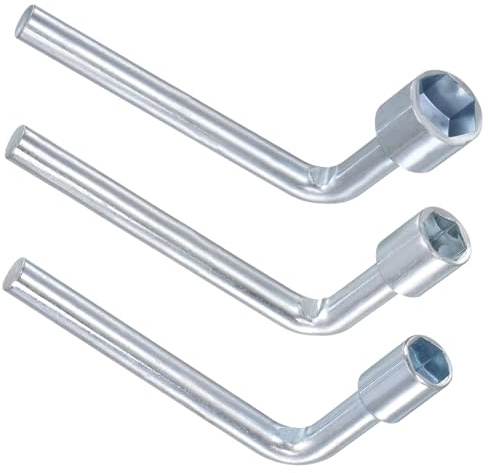 CoCud Llave de Vaso Hexagonal en Ángulo en Forma de L Métrica, | 8mm 10mm 13mm | Llave de Vaso Hexagonal de 6 Puntos de Cabeza Única en Codo, 3 Piezas