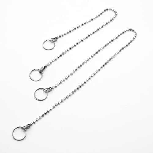 DOJA Barcelona | Spülbeckenstopper Kette | 2er Pack | 380mm und 270mm | Kugelkette | mit Ring | Abflussstopfen Kette | für Spüle, Spülbecken, Dusche, Küche, Badewanne, Waschbecken, Abfluss Stöpsel