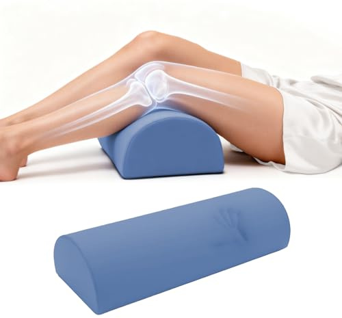 Ruizman Cuscino in memory foam per gambe, ginocchia, parte bassa della schiena e testa (blu nebbia)