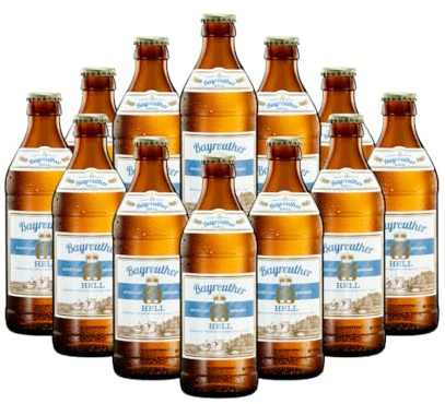 Bayreuther Beer German Hell 330ml Bottles 4.9% ABV (12 Pack)