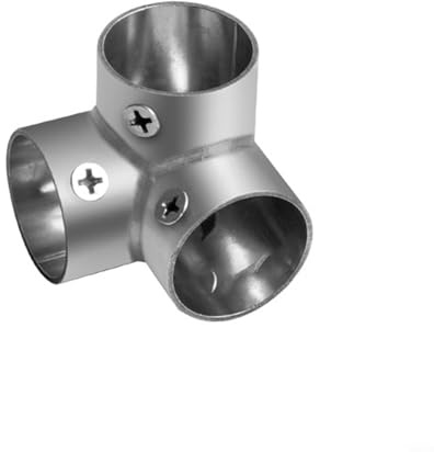 babominimer Raccord de tuyau en acier inoxydable de 25 mm de diamètre intérieur avec nervures pour un maintien sûr, bride de tringle à vêtements pour siège, pour étagères, meubles, serres, cadres