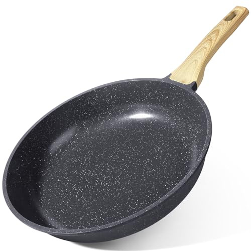 GiPP Sartén Antiadherente de Cerámica，Sartenes para freír Saludable y No Tóxica,Compatible con Inducción,Libre de PFAS y PFOA,Apta para Lavavajillas (Gris,26cm)