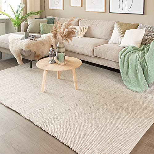 FRAAI | Home & Living Wollteppich - Wise Grau Meliert 367 - Wolle - Flachgewebe - Einfarbig - Skandinavisch - Wohnzimmer, Esszimmer, Schlafzimmer - Carpet