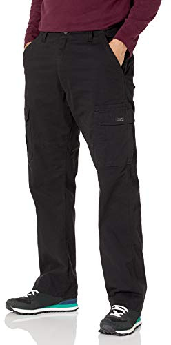 Wrangler Pantalón Vaquero Cargo para Hombre, Relaxed Fit, Straight Leg, Negro (Black), 32W / 32L