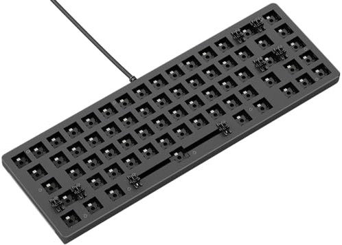 Glorious Gaming GMMK 2 Compact (65%) Barebones (cadre uniquement) - Cadre de clavier de jeu mécanique, taille compacte (65%), aluminium, personnalisable, RGB, Disposition américaine / ANSI - Noir