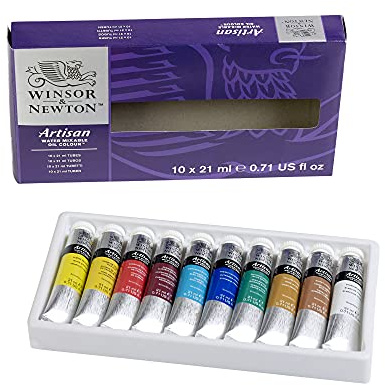 Winsor & Newton Artisan Water Mixable Oil Paint, Set of 10x21ml
