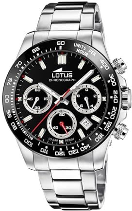 LOTUS Reloj Hombre Analógico de Acero Inoxidable 316l Plateado