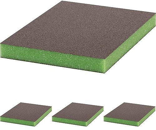 Bosch Professional 1x Expert S473 Standard-Teller (Schleifschwamm für Weichholz, Farbe auf Holz, 98 x 120 x 13 mm, Zubehör Handschleifen) (Packung mit 4)