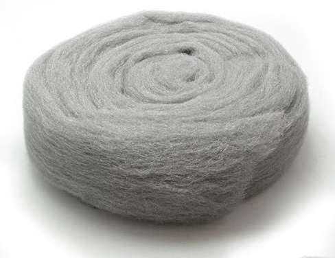 Paglia di ferro n. 0 – Rotolo da 200 g di lana d'acciaio – Grado intermedio ideale per l'Egelazione durante i lavori di Ebenisteria