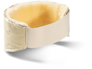 Fellhof Lammfell Nierenwärmer für Herren und Damen, Nierengurt mit Klettverschluss, OEKO-TEX® zertifiziert, waschbar bei 30 °C (Beige, M / 110 cm)