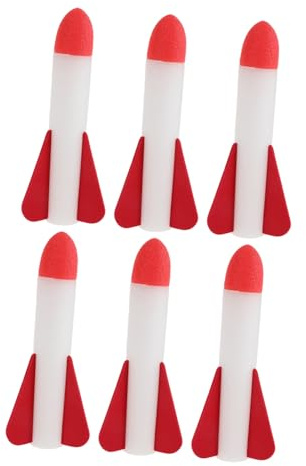 TOYANDONA Lance-Roquettes À Pédale avec 6 Fusées en Mousse Lumineuses Jouet De Plein Air Mixte pour Enfants Fêtes Foraines Et Anniversaires