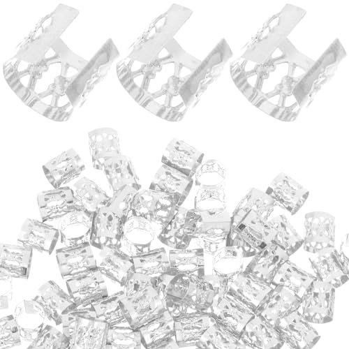 Vaguelly 300stücke Haarschmuck Für Dreadlocks Schlangenhaar-accessoires Große Perlen Für Haarzöpfe Zopfhaar-charms Metallische Haarperlen Aus Leicht Und Bruchfest Für