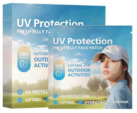 Patch de protection solaire, protection solaire UV, gel hydratant, autocollant de soins de la peau, bouclier respirant pour extérieur, idéal pour le golf, le vélo, la randonnée et la conduite