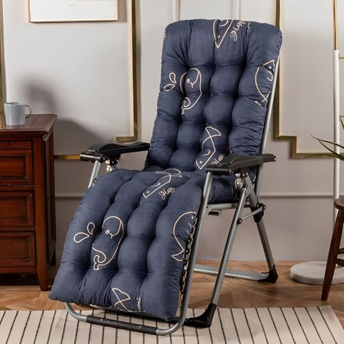 Surwin Cojín Tumbona Jardin Exterior, Moda Cojines para Sillas de Jardin, Colchóneta para Tumbonas Sillas y Hamacas, Mecedora Exterior, para Terraza, Balcón y Playa (Ballena,48x120cm)