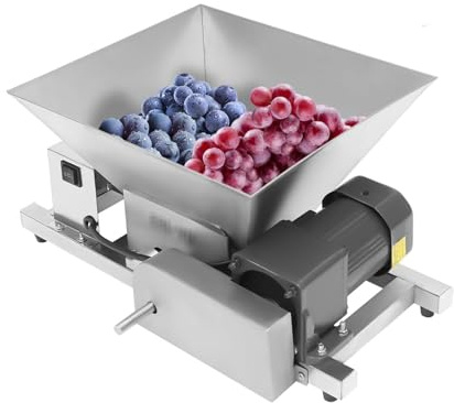 SenhE Molino de Fruta Eléctrico de Acero Inoxidable, Molinillo Eléctrico de Frutas, Capacidad de Acero Inoxidable de 4 L para Cocina, Restaurante, Bar, Uso Doméstico