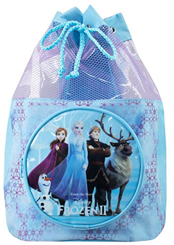 Disney Frozen Schwimmen Tasche Mädchen Anna und Elsa Strand Pool schwimmen Drawstring Rucksack Blau