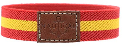 BDM - Elastiskt armband med Spaniens flagga med nautiskt läder - Modelo 1
