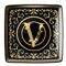 VERSACE - Virtus Gala Black Coppetta Ciotola Coppa Quadrata Nera 12 cm Porcellana