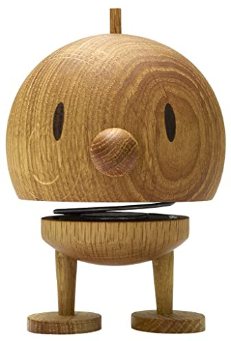 Figura decorativa Hoptimist Bumble L Oak, figura oscillante, legno di quercia, marrone, 15 cm, 27160