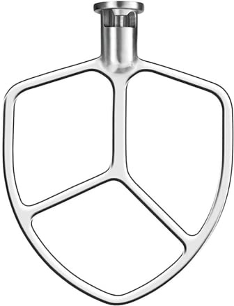 Frusta piatta in acciaio inox per mixer KitchenAid da 5 qt-6qt, adatta per mixer Professional 5 Plus e Professional 600 Seris K5 KG25 KV25 KP26 KT26, resistente e lavabile in lavastoviglie