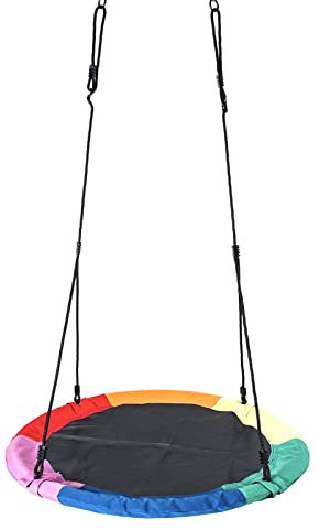 Nestschaukel 110 cm Garten-Schaukel Rundschaukel Tellerschaukel bis 150kg (6 FARBIG)
