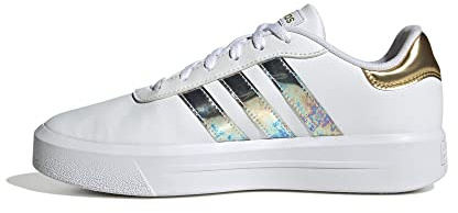 adidas Court Platform Shoes, Sneakers Donna, Ftwr White Ftwr White Matte Gold, 38 EU