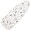 Wide Ironing Board Cover and Pad 18 x 49 inch Heat Reflective with Hook and Loop Fasteners, Thick Padding with Elasticized Edges, 3 Layers Iron Board Cover (White)