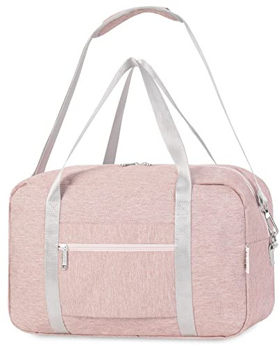 Narwey für Ryanair Handgepäck 40x20x25 Handgepäck Tasche für Flugzeug Faltbare Reisetasche Damen Weekender Damen Handgepäck Koffer 20L (Rosa)