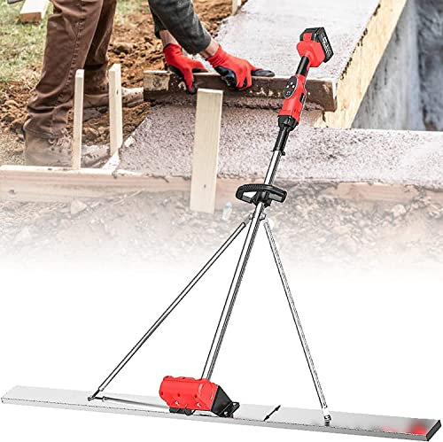Vibreur à béton électrique Chape Ciment Truelle de nivellement vibrante Machine de Finition Lisse pour Surface en béton/Panneau de Chape en Alliage d'aluminium, avec Panneau en aci