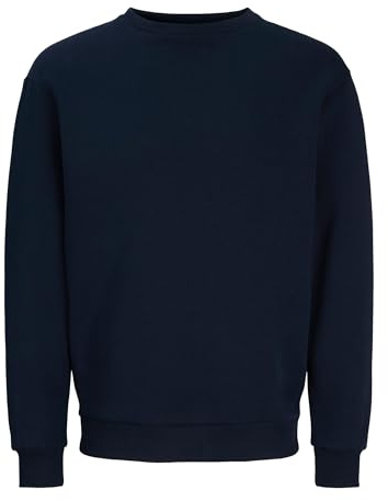 JACK & JONES Sweat-Shirt Sweat-Shirt Uni | Relaxed Fit, Uni, Manches longues, Casual, Température maximale 40°C programme très doux