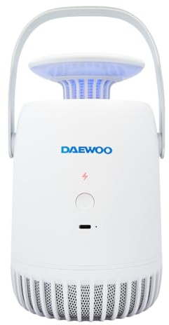 Daewoo Lampada Antizanzare Elettrica UV con Sistema di Aspirazione Silenzioso per Casa, Patio, Bar, Ristoranti