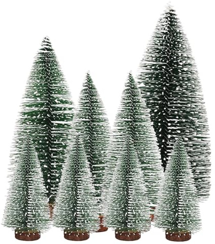 8 Stück Weihnachtsbaum Mini Künstlich 10/15/20/25cm Miniatur Tannenbaum Grün Mini Weihnachts Baum Klein Miniatur Tanne Mini Weihnachts Baum Dekoration Geschenk Tischdeko, DIY, Schaufenster