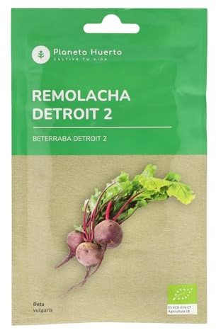 Planeta HUERTO | Semillas Ecológicas de Remolacha Detroit 2 – Raíces Tiernas y Dulces, Ensaladas y Zumos
