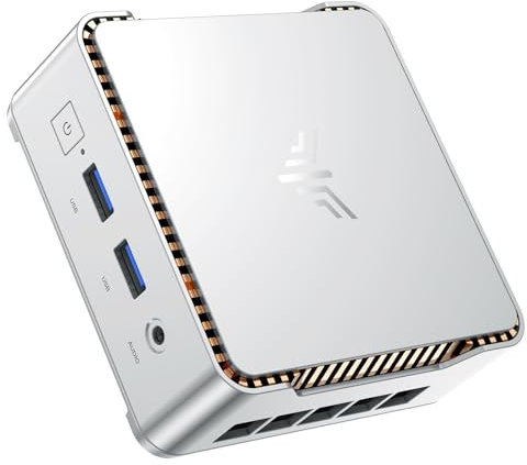 NiPoGi Essenx E2 Mini PC W-11 Pro, Ιntel Twin Lake N150(bis zu 3,6 GHz, 6 W TDP), 16 GB DDR4 512 GB M.2 SSD Mini Desktop Computer, 4K Dual Display, HDMI, DP, Dual-WiFi, VESA-Halterung für Schule, Büro