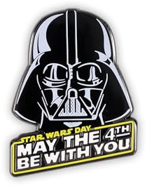 STAR WARS May The 4Th Darth Vader Helmet Enamel Pin | Badge Accessories For Lanyard, Backpack, Clothes