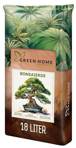 Green Home Bonsai Erde 18L – Hochwertige Bonsaierde für gesunde Wurzeln & optimale Drainage – Spezialmischung mit Perlit, Kokosfasern & Rindenhumus – Ideal für Indoor & Outdoor Bonsai