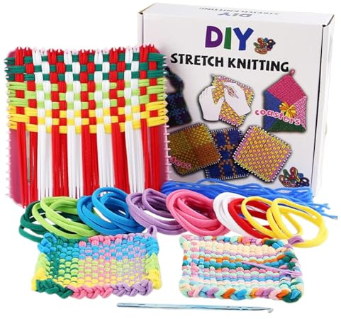 MLqkpwy Rain-Bow Looms Weaving 96PCS with 8colors,Weaving Loop Kit,Potholder Loops Weaving Loops Bulk Weaving Craft for Crafts Supplies, Developing Kids Fine Motor Skills and Imagination