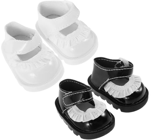 Scarpe Mini per Bambole 2 Paia in Poliuretano, Design Elegante