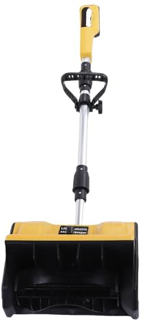 Jectse Pala Quitanieve Inalámbrica, Alimentada por Batería con Batería Recargable 3 Direcciones Ajustables para Lanzar Nieve Diseño Plegable de Ancho Máximo de 28 Cm para una (Enchufe de la UE)