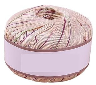 Virkgarn, bomullsgarn, Virkat garn Mercerized sektion färgad flerfärgad ren bomull tunn handstickad sommarsjal(Color 31)