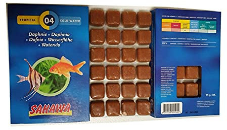 Neu!!!Sahawa® blau Fischfutter, Frostfutter,5X 100g Brutto im Blister Daphnien/Wasserflöhe
