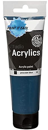PAINT IT EASY NEU Studio Acrylfarbe, Akademie Qualität, 120 ml, Preußisch-Blau