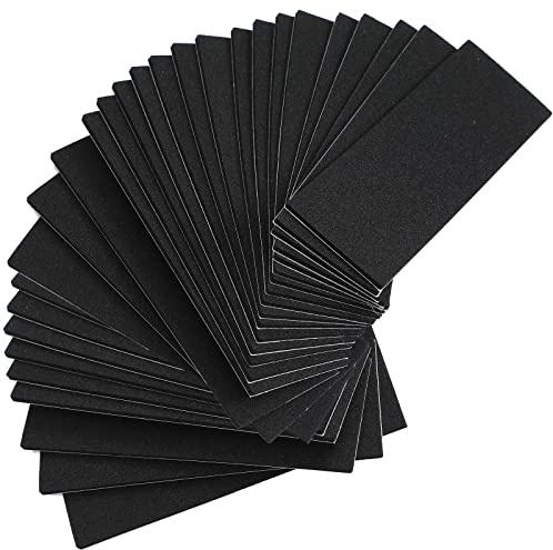Pajean 24 Pcs Black Fingerboard Foam Grip Tape 110 x 38 x 2 mm Fingerboard Deck Grip Tape for Finger Skateboard Boards, Anti Slip