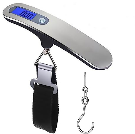 Luggage Scale, 50kg/110lb Portable Mini Suitcase Scale Household Digital Display Scale Applied Aircraft Luggage Outdoor Scale Weighing Balance