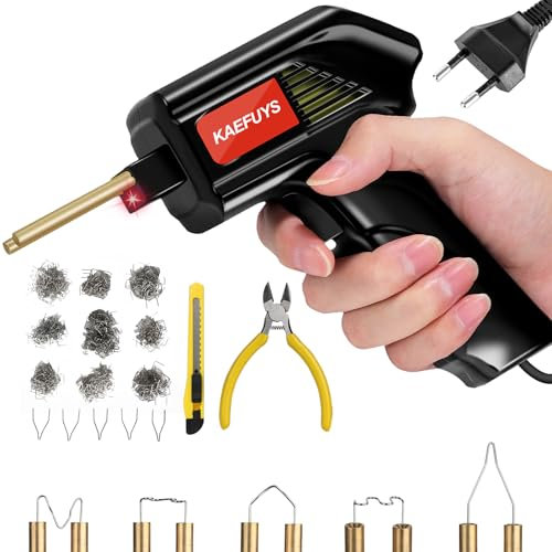 KAEFUYS Soldador de Plástico 170W Plástico Soldadura Máquina 2 en 1 Soldador de Plástico con 805 piezas grapas calientes grapas calientes Herramienta de Soldadura coche parachoques reparación Kit