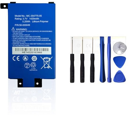 XITAIAN 3.7V 5.25Wh 1420mAh MC-354775-05 58-000049 Ersatz der Batterie für E-Book E-Reader (mit 8 Stück Reparaturwerkzeug)