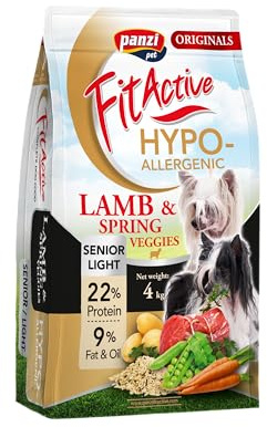 Panzi Pet - Fit Active Hypoallergenic Senior 4kg – Hundefutter mit Lamm ohne Geflügel – Senior Trockenfutter für ältere Hunde